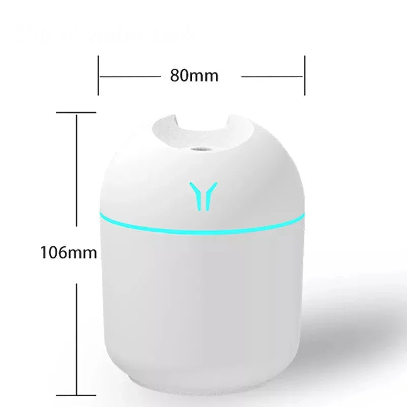 Xiaomi Mini Air Humidifier 250ML With USB Essential  Aroma Oil Diffuser LED Night Lamp For Home Car Ultrasonic Mute Mist Maker