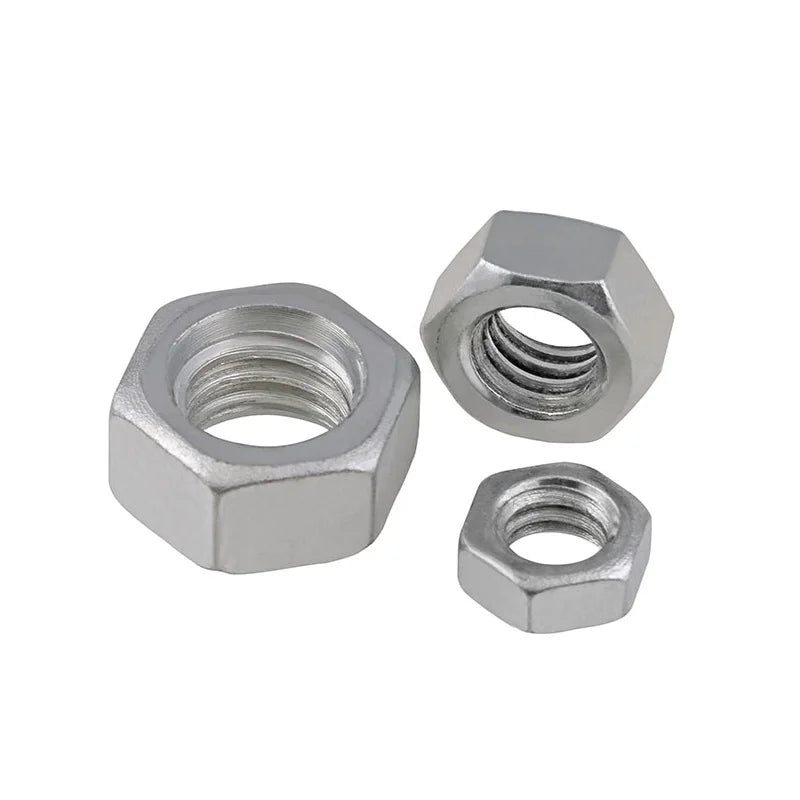 4# 1/2 1/4 1/8 3/8 3/16 5/16 5/32 Zinc Plated Carbon Steel Anglo-American Standard Nuts Hex Hexagon Nuts