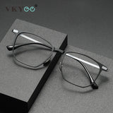 VICKY Ultra-light Aluminum Titanium Business Fashion Eyeglasses  Anti-Blue Light Reading Glasses Men Myopia Prescription 20241