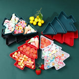 Christmas Tree Fruit Plate Merry Christmas Party Decorations For Home 2024 Festival Party Favors Xmas Gifts Happy New Year 2025