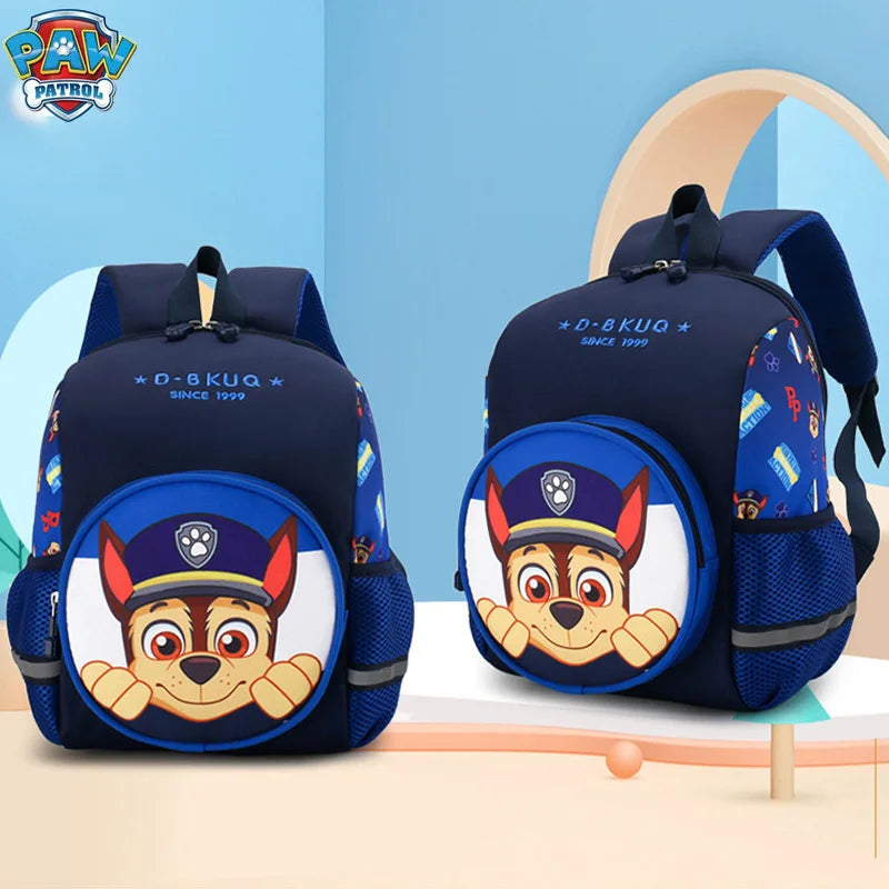 حقيبة ظهر Paw Patrol Spiderman Bagpack Chase School Bag Skye حقائب كتف مزدوجة للفتيات والأولاد حقيبة تخزين للسفر هدية أنيمي للأطفال