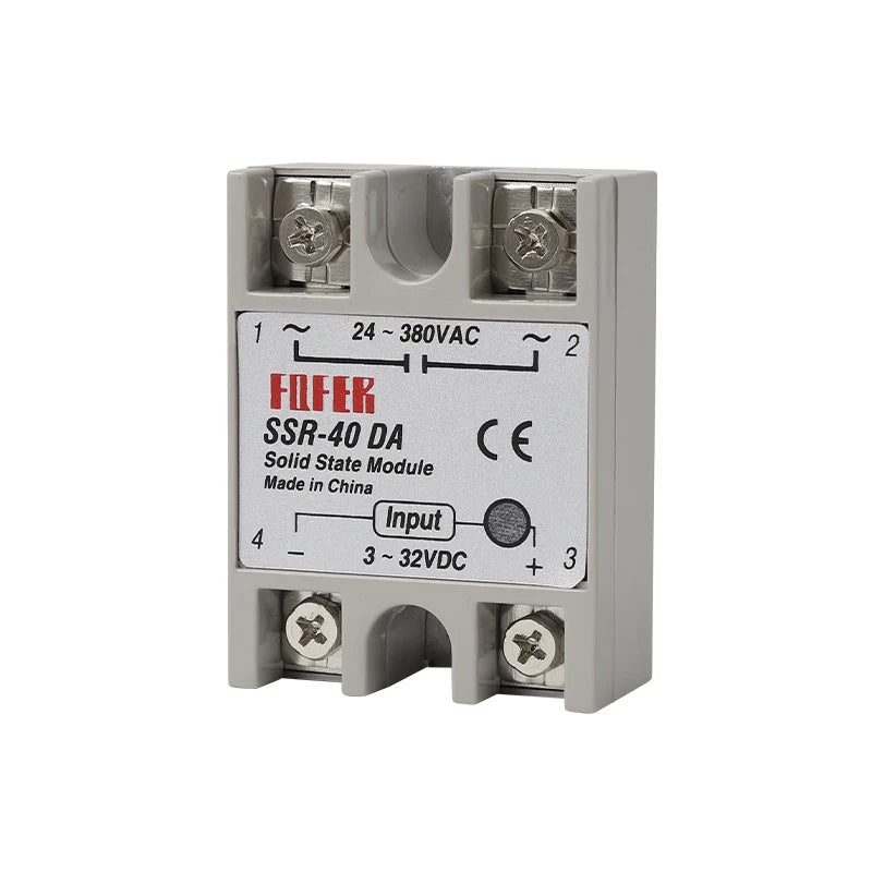 10A SSR 25A Solid State Relay 40A Output 3-32VDC 24-480VAC 220V Single Phase DC TO AC 40A Relay SSR HeatSink SSR 40DA