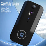 Wireless Video Doorbell 1080P Motion Detection 2 Way Talk Infrared Night Vision Doorbell Camera Voice Conversion for Apartment