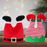 Red Christmas Beanie Party Hats Humorous Elf Pants Santa Hat Design for Festive Celebrations and Quirky Ugly Sweater Parties