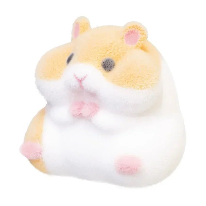 Gashapon Capsule Toy Kawaii Fatty Milky Soft Hamster Cute Flocking Plush Dolls Squeeze Anti Stress Relief Squishy Kids Gifts