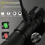 Portable Hand Lantern Powerful LED Flashlight Waterproof 5 Modes Zoom Torchlight Super Bright Torch USB Rechargeable Emerency