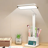 LED Desk Lamp 3 Levels Dimmable Touch Night Light USB Rechargeable Eye Protection Foldable Table Lamp For Bedroom Bedside Desk