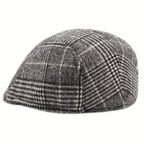 Unisex’s Retro Berets Plaid  Breathable  Absorbent Paperboy Cap Spring  Autumn Outdoor Casual Street Hats