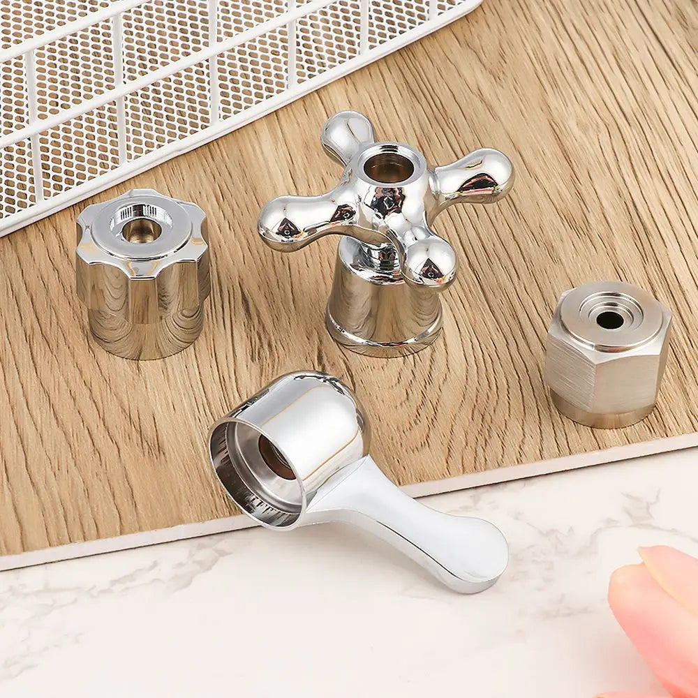 Multi-size Faucet Switch Handle Dish Basin Knob Triangle Valve Small Spout Hot Cold Buttons Quick Open Valve Bathroom Fittings