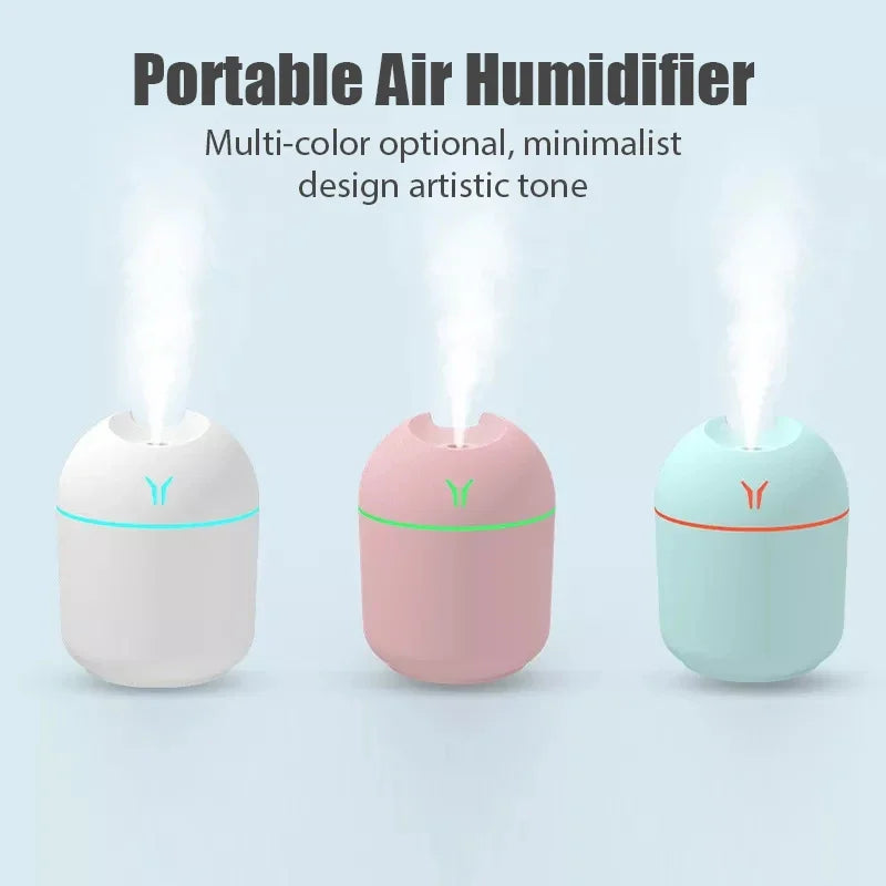 Xiaomi Mini Air Humidifier 250ML With USB Essential  Aroma Oil Diffuser LED Night Lamp For Home Car Ultrasonic Mute Mist Maker