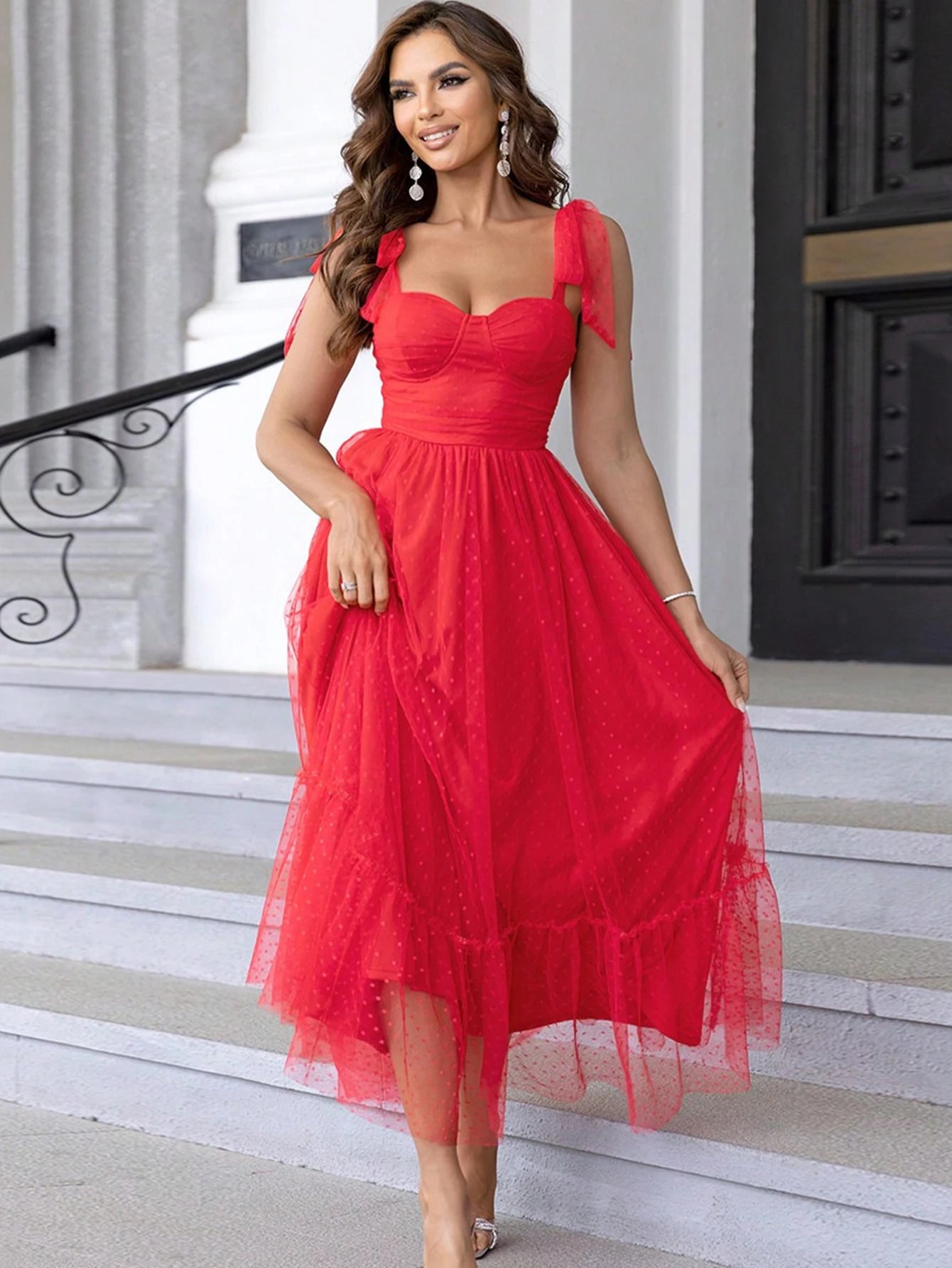 Sexy backless mesh maxi slip summer dress women 2026 elegant long prom evening dresses luxury Gauze birthday party dress vestido