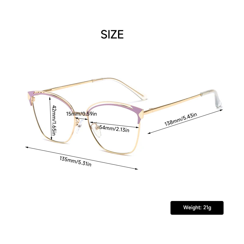 New Fashion Photochromic Anti Blue Light Glasses Women Cat Eye Lentes Oculos Woman Computer Eyewear