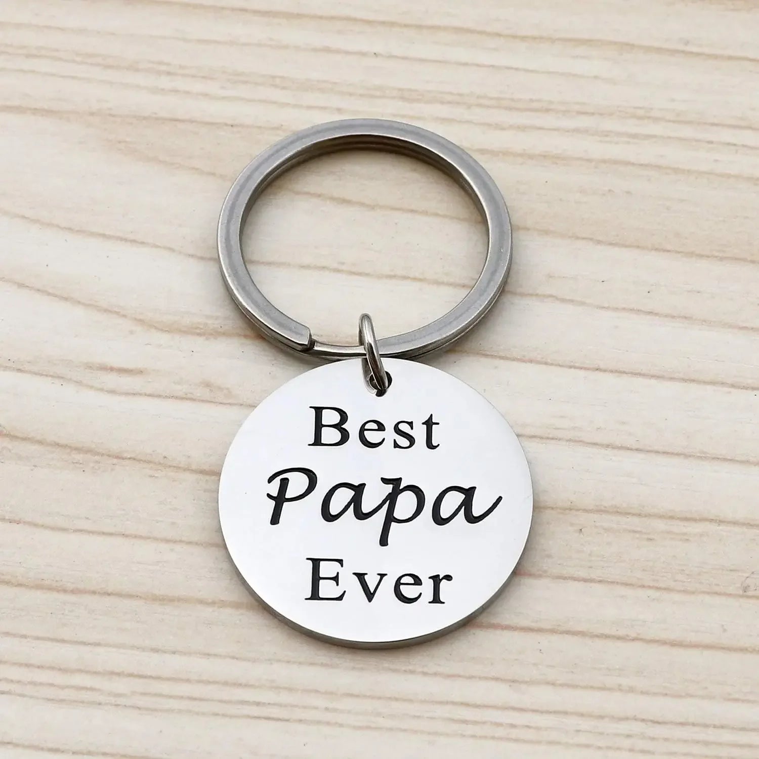 1pc Father's Day Christmas Birthday Gift for Father Dad Keychain, Best Papa Gifts Idea from Daughter Son Kids, Best Papa Ever