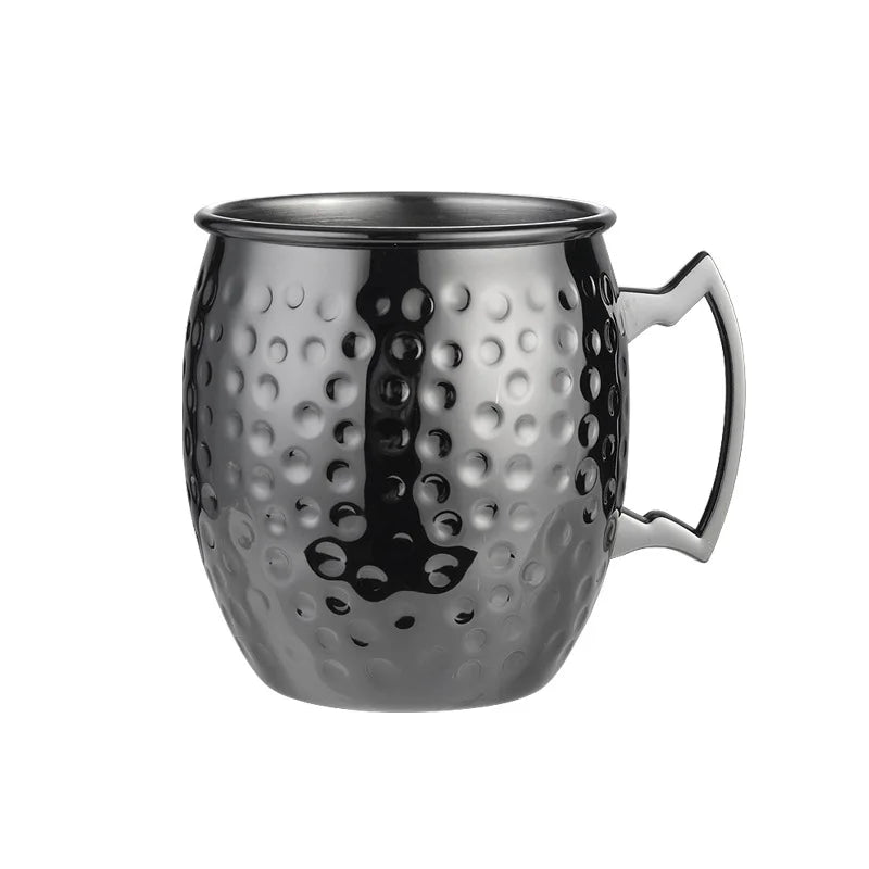 Steel Moscow Mule Mug 500ml Plated Beer Cup Cocktail Mug With Handle