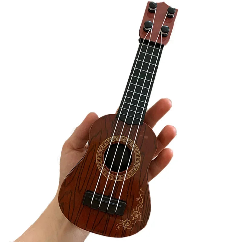 Mini Guitar 4 Strings Classical Ukulele Guitar Toy Musical Instruments for Kids Children Beginners Early Education Small Guitar