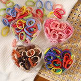 40/60pcs Children Small Rubber Bands Girls Hair Ties Headbands Non Damaging Tie Ponytail High Elastic Durable Hair Rope Set