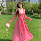 Long sunscreen clothes women's 2026 summer new dress UV protection full body sunscreen clothes ice silk long dress blouse