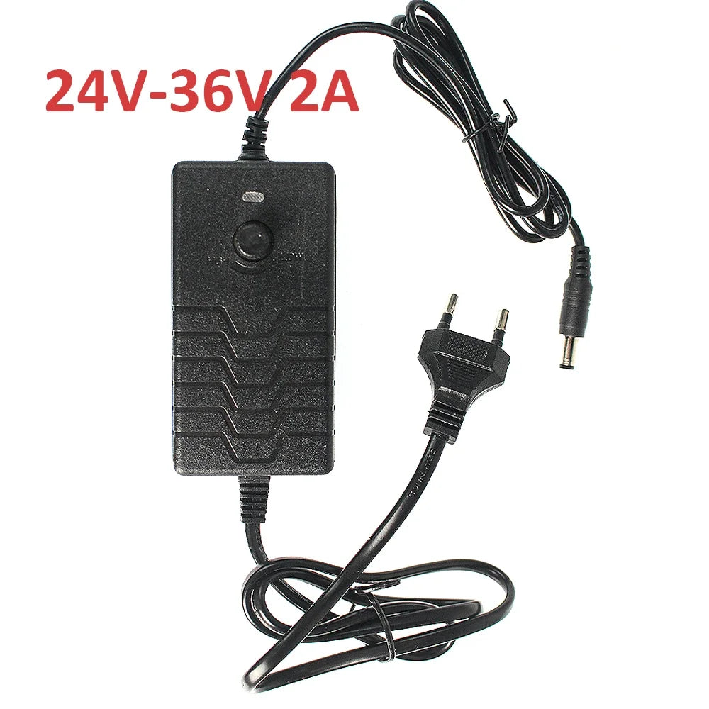 Adjustable Power Supply Converter DC 3V 5V 9V 12V 24V 36V 2A 220V EU To 3 9 12 24 36 V Volt Dimming Power Adapter Power Switch