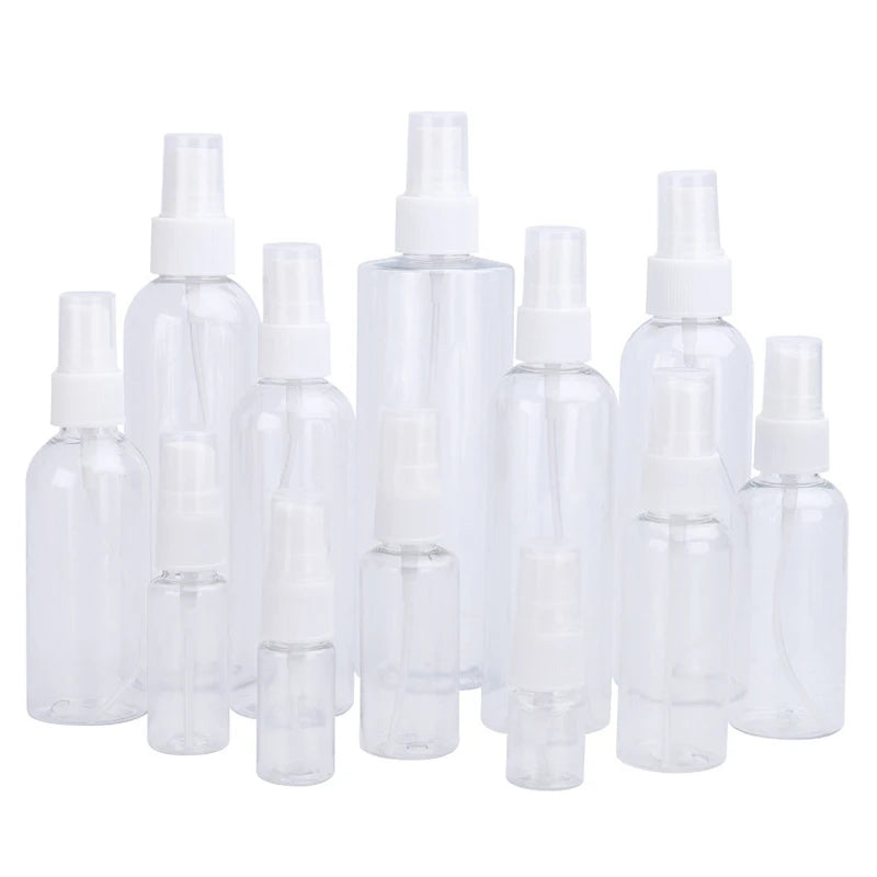 150ml 200ml 250ml Portable Spray Bottle Clear Mini Plastic Bottle Empty Cosmetics Bottle Sample Test Tube Thin Vials For Travel