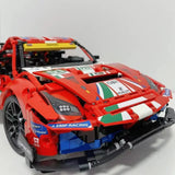 Technical Famous 42125 488 GTE AF Corse 51 City Racing Car Building Blocks MOC Bricks Super Sports Cars Model Boys Assembly Toys