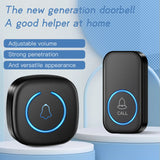 Wireless Doorbell Waterproof Welcome Chime Home Door Bell Intelligent 60 Songs Smart Melodies Alarm With CR2032 3V Battery