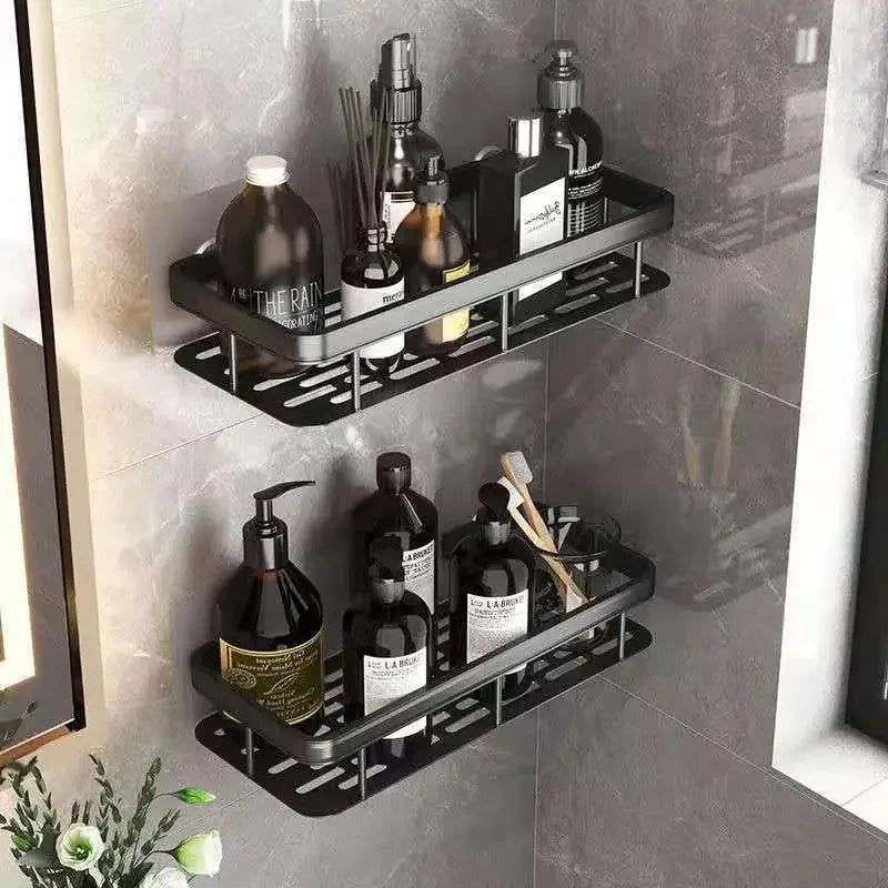 Wall Hanging Corner Rectangular Rack Bathroom Shelf Towel Rack Shelves Wall Shower  Shampoo Rack No Drill Shelf Tripod