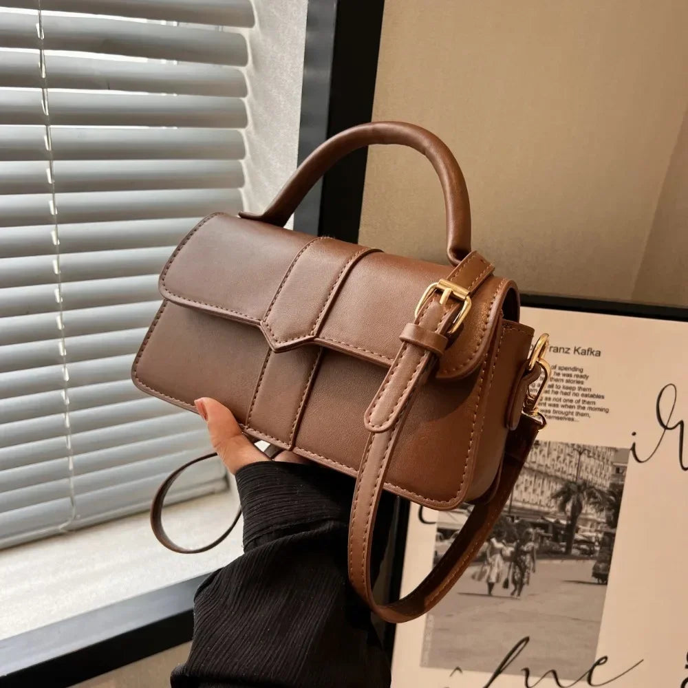 Pu Leather Shoulder Bag for Women Handbag  Fashion Crossbody Bags Vintage Underarm Bag Square Satchel Сумка Женская 2024 Тренд