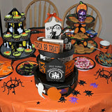 Halloween Sign Wood Table Decoration Farmhouse Tiered Tray Decoration Rustic Decor Accents Wooden Two Tier Tray with Handle