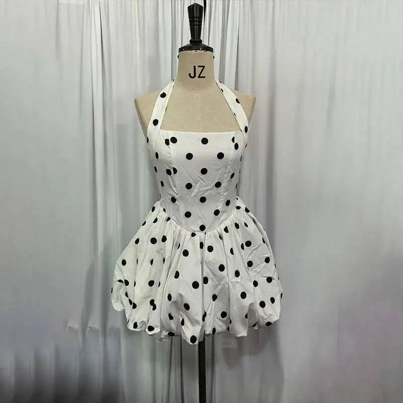 Townlike Waist Wrap A-line Ball Gown Dress Women Halter Mini 2025 Spring Summer Dress Nightclub Sexy Party Dresses