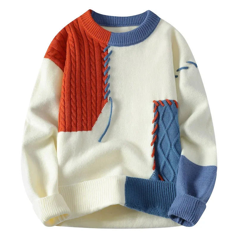 Knitted Top2024 Youth Autumn Winter Warm Base Sweater Quick Selling Foreign Trade Code Shipment Teenage Fleece Warm Pullovers