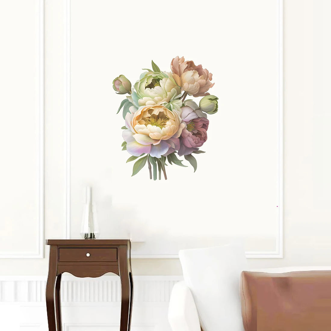 Three Ratels QCF313 Watercolor hibiscus bouquet room decoration wall stickers