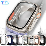 Glass+Case for Apple Watch Series 10 46mm 42mm 9 8 7 45mm 41mm Change To Ultra IWatch 4 5 6 SE 44mm 40mm Screen Protector Bumper