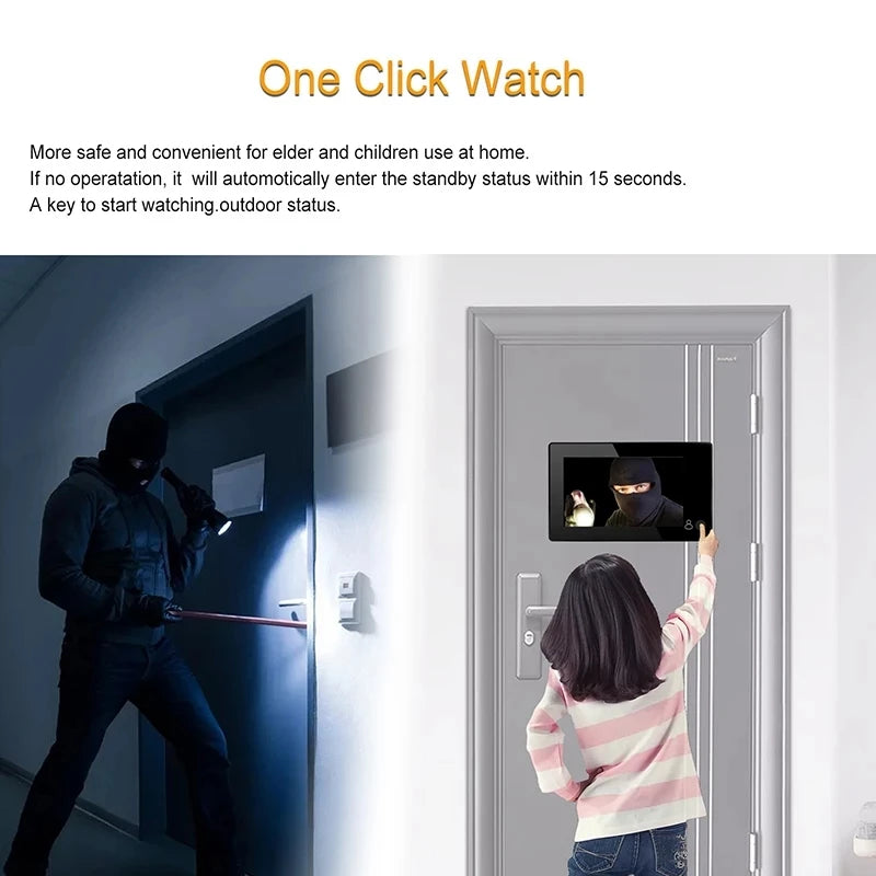 ANJIELO Digital Door Peephole Camera for Home Security-Protection Video Eye Residential Mirilla 4.3 Inch Monitor 145° Wide Angle