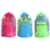 Portable Beach Bag Foldable Net Swimming Bag Children Beach Toy Organizer Storage Backpack Kids Outdoor Swimming Waterproof Bags