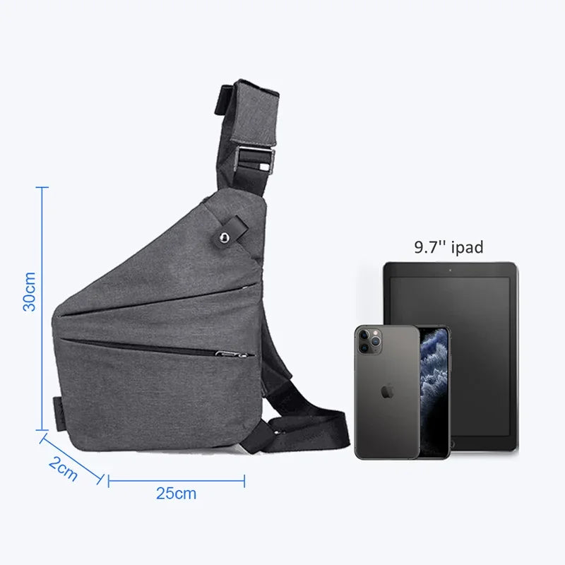 DIENQI Anti-theft Men Chest Bag Waterproof Chest Pack Travel  Personal Pocket Tactical Male Sling Bag Chest Cross body Bag Pauch