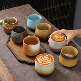 Retro Colorful Tea Cups 200ml Cute Coarse Ceramic Coffee Mugs