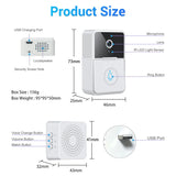 1080P WiFi Video Doorbell Smart Home Wireless Intercom PIR Outdoor Waterproof Night Vision Camera Doorbell