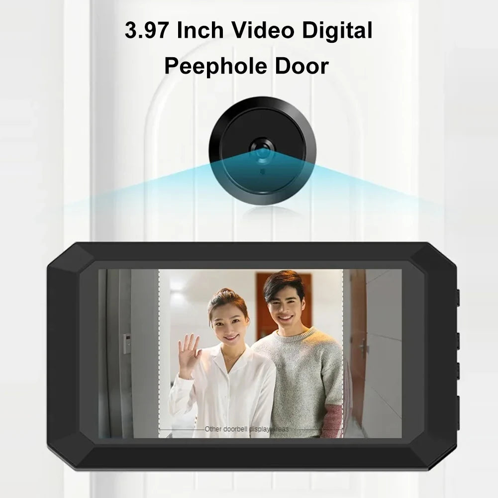 Video Digital Door Viewer Safety Door Viewer Photo Recording 1400mAh Build-in Lithium Battery Door Peephole Camera 1080P Camera