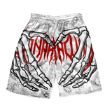 2024 Summer Classic Skull Beach Short Pants New Fashion Skeleton Hand Print Men Women Gym Shorts Quick Drying Trunks Ice Shorts