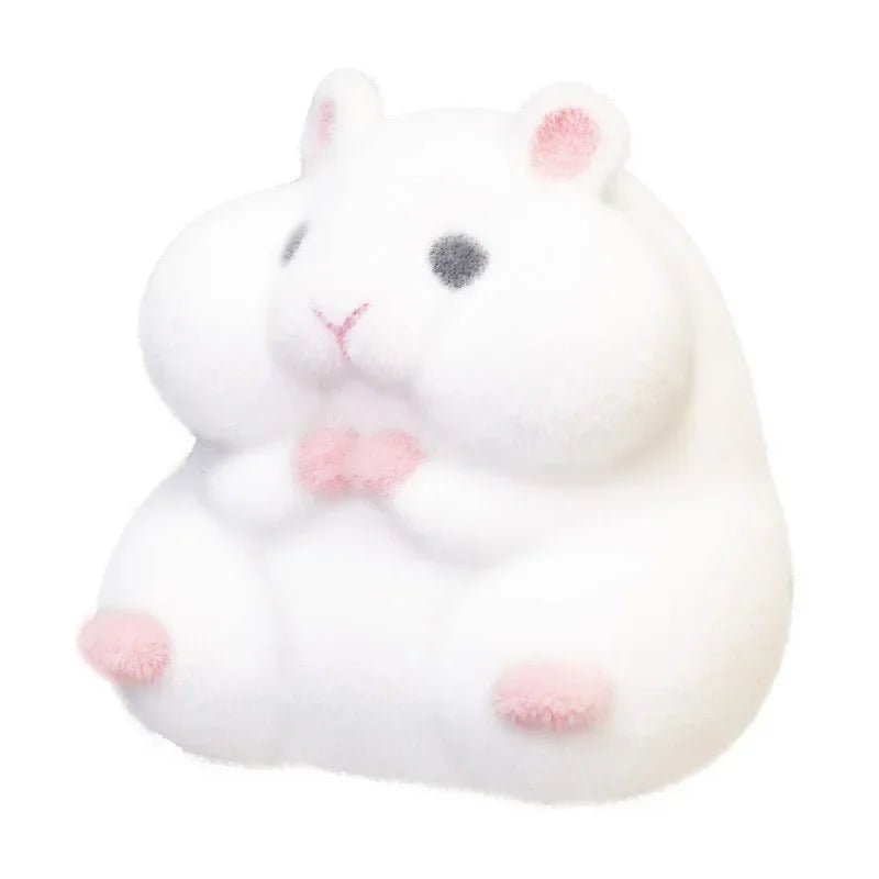 Gashapon Capsule Toy Kawaii Fatty Milky Soft Hamster Cute Flocking Plush Dolls Squeeze Anti Stress Relief Squishy Kids Gifts