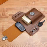 Phone Belt Bag PU Leather Pack Multifunctional Retro Men Bag Cell Phone Loop Holster Phone Pouch Wallet Fashion Phone Bag