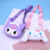 Sanrio Bag Kawaii Kitty Cinnamoroll Kuromi My Melody Coin Purse Shoulder Bags for Girl Cute Doll Handbag Kids Birthday Gift