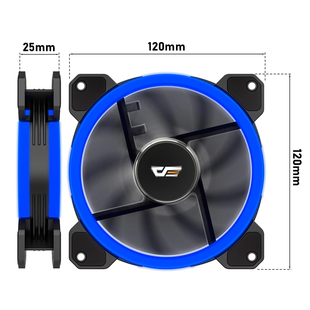 Darkflash DR11 RGB PC Case Fans Kits 6 Pin Double Ring ARGB Cooling for Desktop Computer