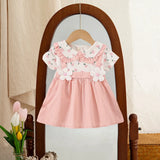 Baby Girl Dresses Summer Flower Short Sleeve Girls Dresses Cute Lapel Girls Dresses Baby Girl Clothes