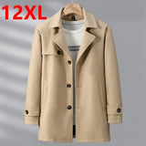 12XL long jacket autumn  winter men  plus size casual  suit jacket windbreaker 11XL 10XL 180kg coat men