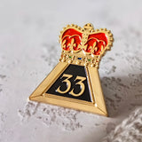 Masonic Lapel Pins Badge Mason Freemason 33 Degress Size 3×3.3cm Anniversary Present Brooch Accessories Souvenier