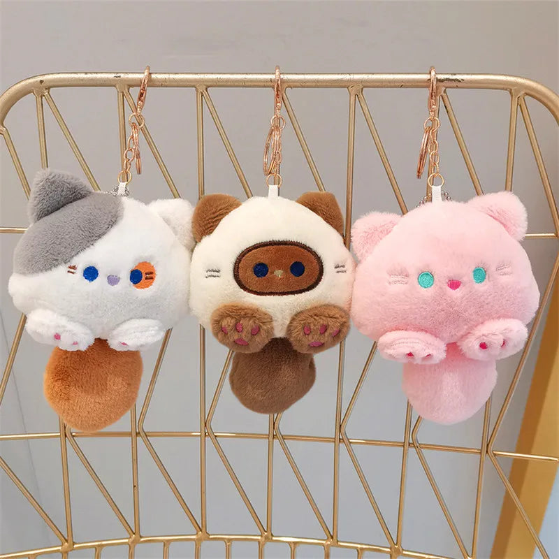 2025 New Cartoon Cat Doll Plush Pendant Creative Hangings Ornament Key Pendant Bag Accessories Bag Pendant Car Keys Accessories