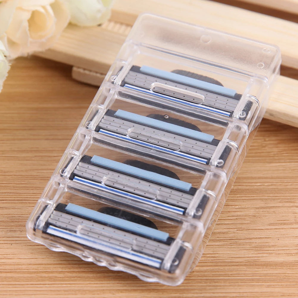 8-48PCS Manual Razor Blade for Gillette Mach 3 Stainless Steel Blade Sharp Safety 3-Layer Man Shaver Blades Replacement Gifts