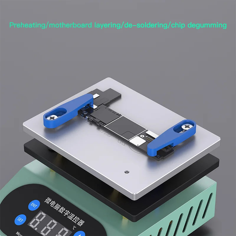 Preheating Station 10 In 1 70X100mm Working Panel Mini Layered Preheater Platform Anti-Spray Tin For X XS MAX 12 13 15 PRO MAX