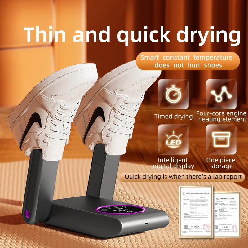 Timer Shoe Dryer Adjustable Dryer Quick Drying Deodorizing Sterilizing Intelligent Shoe Dryer Household Shoe Warmer Heater